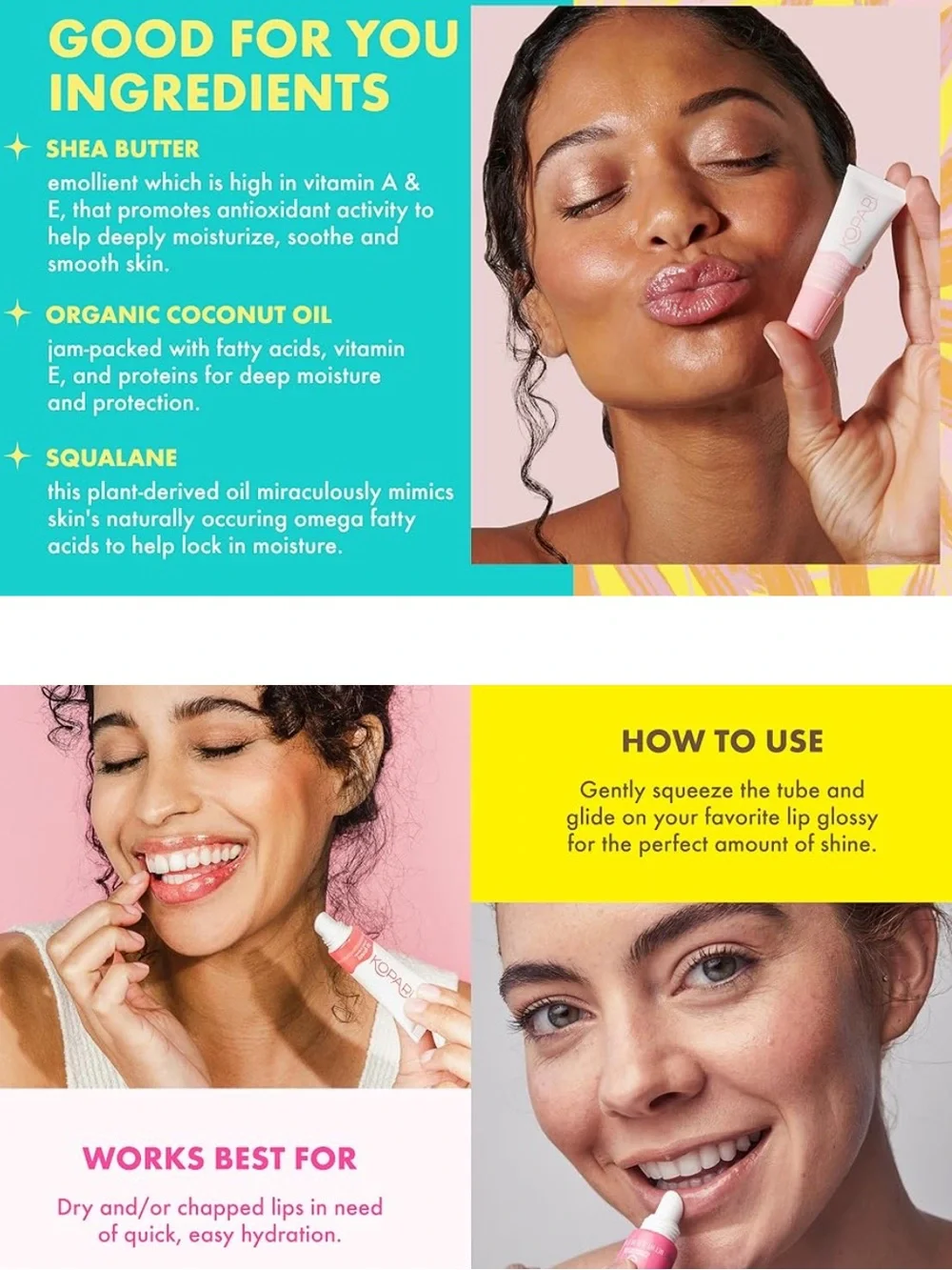 Kopari Lip Kit Trio – Birthday Suit, Pink Haze  & Sunset Kiss New FullSz